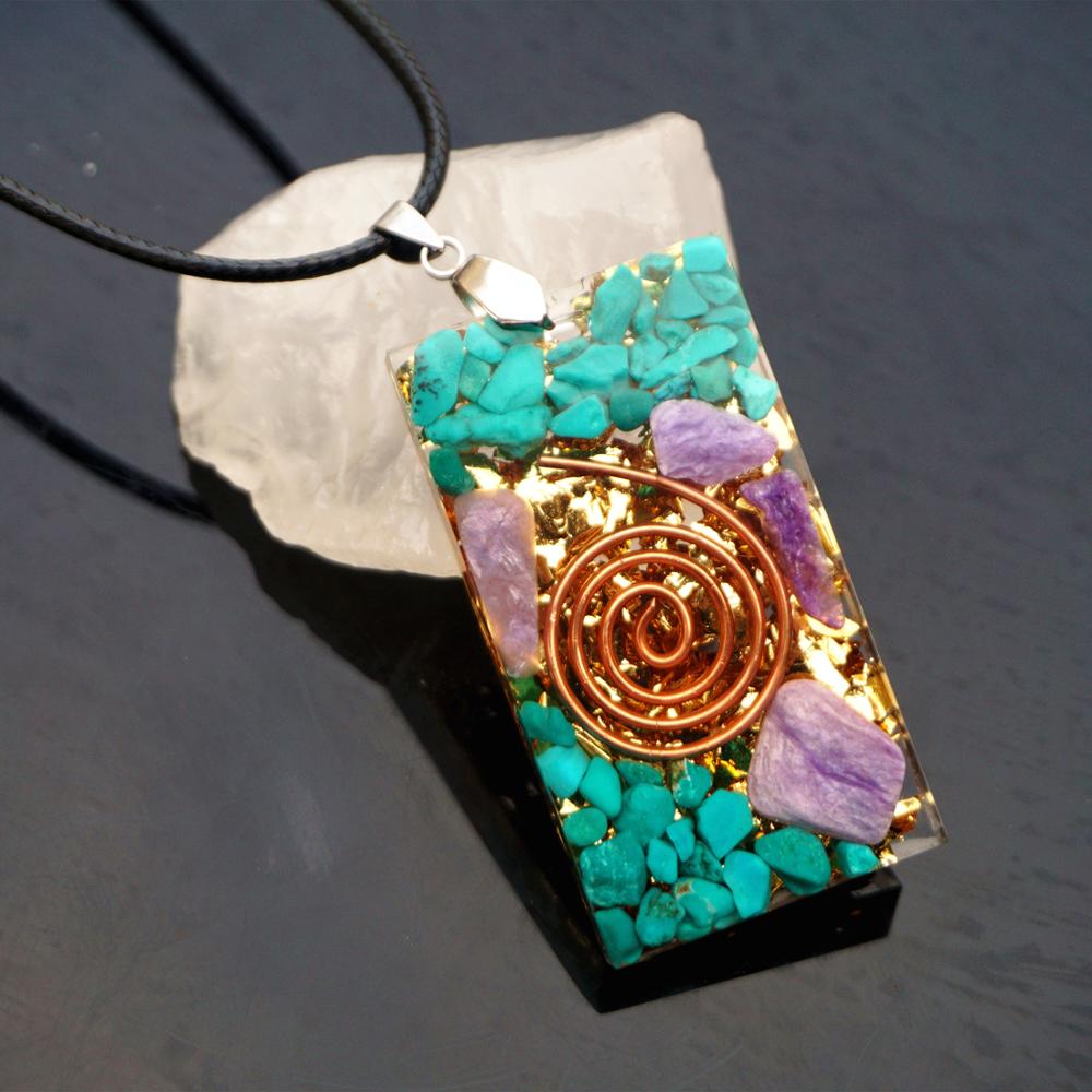 Turquoise  EMF Protection  Pendant Necklace