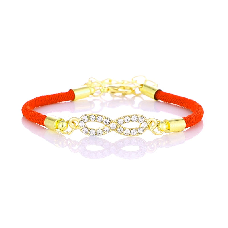 Digital 8 Crosses Infinity Silver Color Bracelet