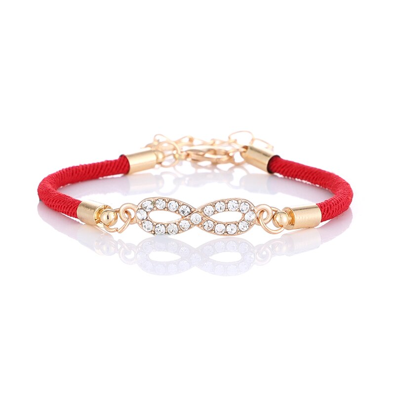 Digital 8 Crosses Infinity Silver Color Bracelet