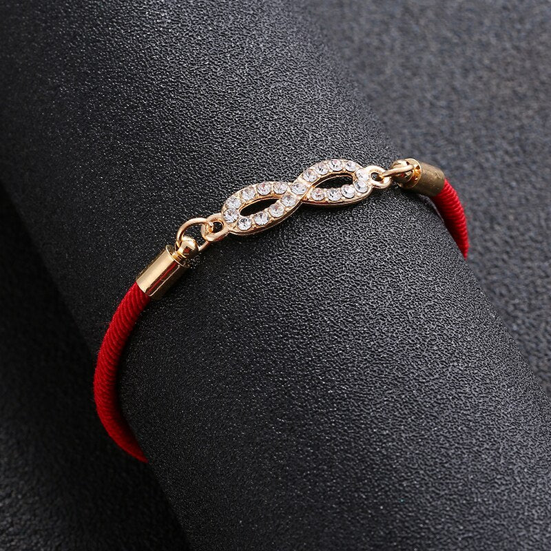 Digital 8 Crosses Infinity Silver Color Bracelet