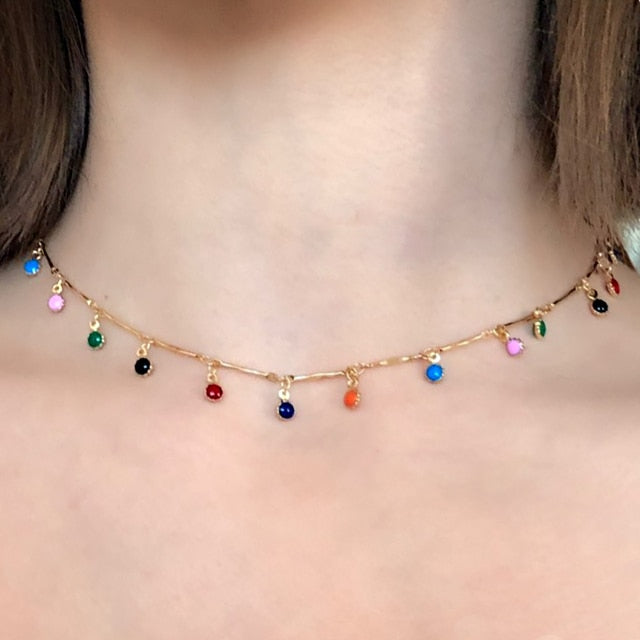 Fashion Gold Moon Star Coin Necklace