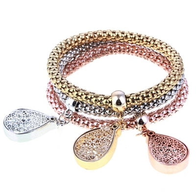 Crystal Owl Heart Charm Bracelets & Bangles