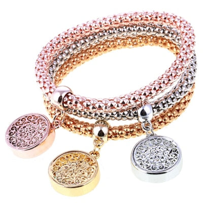 Crystal Owl Heart Charm Bracelets & Bangles