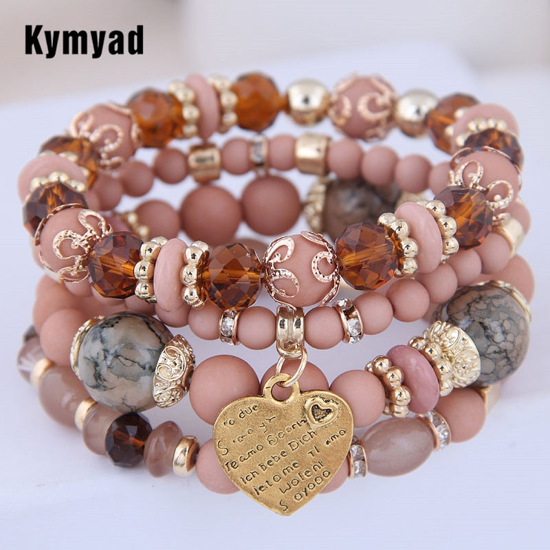 Multilayer Bohemia Bracelet Resin Beads Bracelets For Women