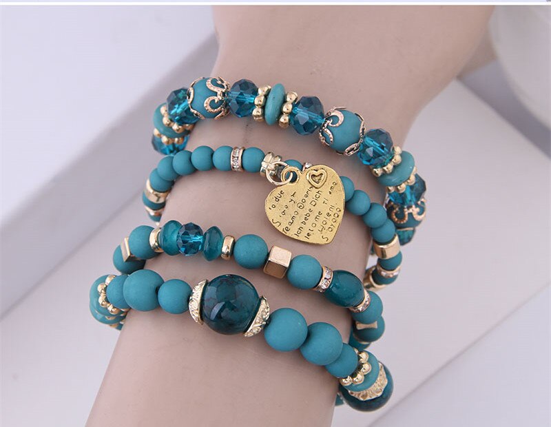 Multilayer Bohemia Bracelet Resin Beads Bracelets For Women