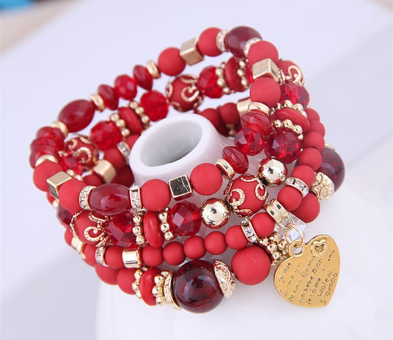 Multilayer Bohemia Bracelet Resin Beads Bracelets For Women