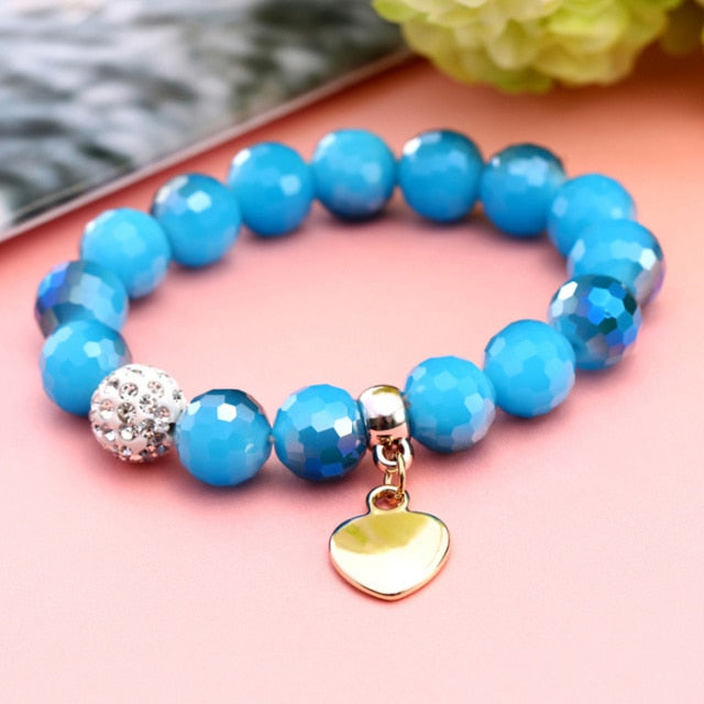 Crystal Butterful Bracelet & Bangle Elastic Heart Bracelets