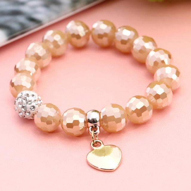 Crystal Butterful Bracelet & Bangle Elastic Heart Bracelets