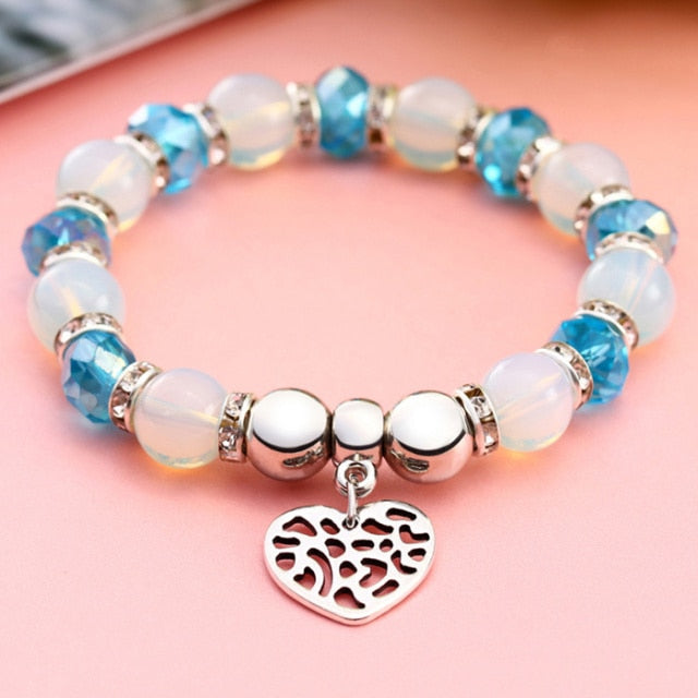 Crystal Butterful Bracelet & Bangle Elastic Heart Bracelets