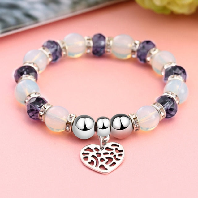 Crystal Butterful Bracelet & Bangle Elastic Heart Bracelets