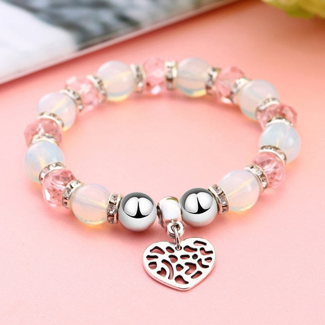 Crystal Butterful Bracelet & Bangle Elastic Heart Bracelets