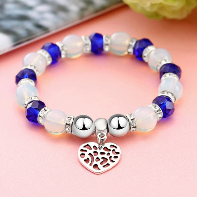 Crystal Butterful Bracelet & Bangle Elastic Heart Bracelets