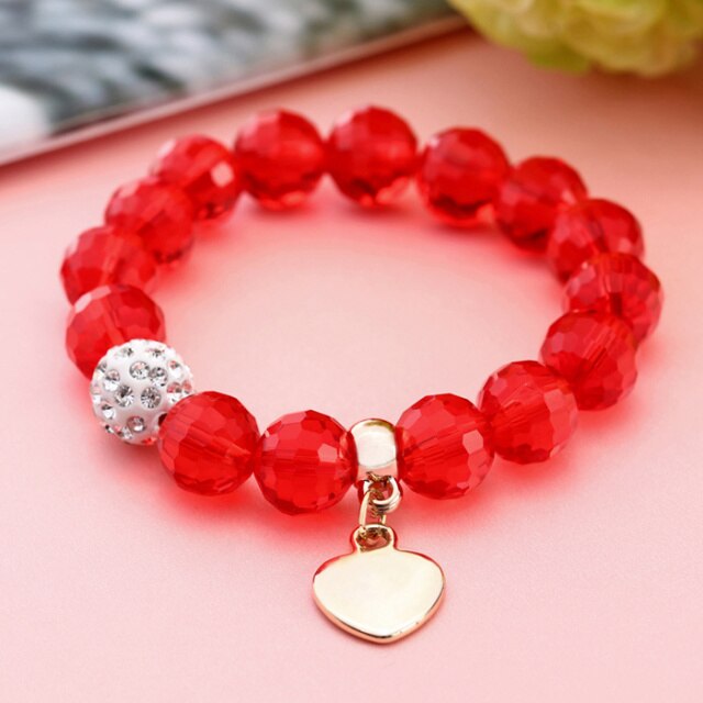Crystal Butterful Bracelet & Bangle Elastic Heart Bracelets