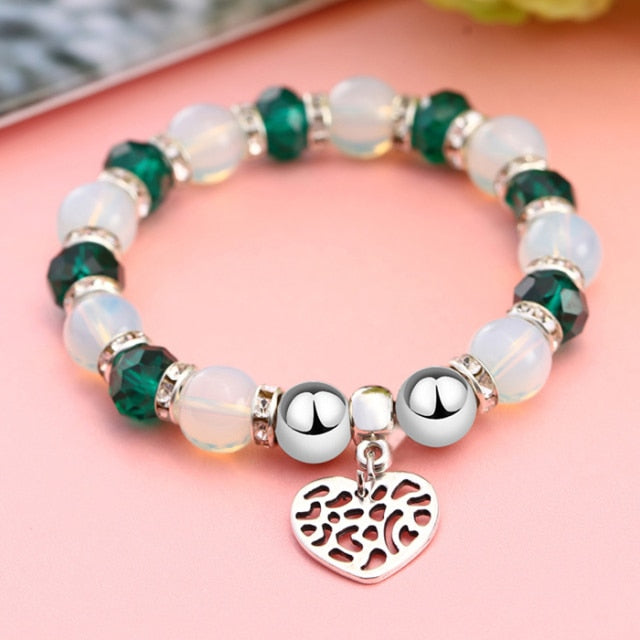 Crystal Butterful Bracelet & Bangle Elastic Heart Bracelets