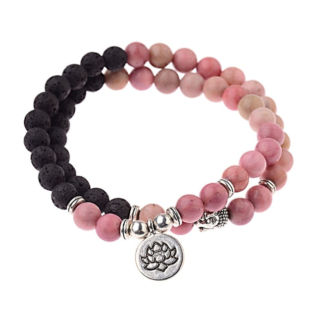 Antique Yoga Om Charm Metal Pendant Buddha Men Bracelet