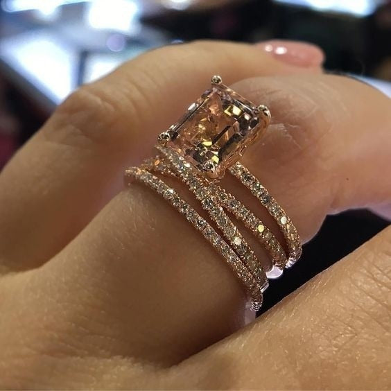 Anillo de moda para mujer, estilo vintage con cristales y diamantes de imitación, anillos geométricos.