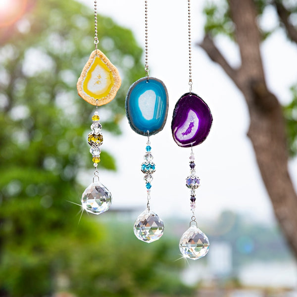 Handmade Amethyst Suncatcher Crystal Tree of Life