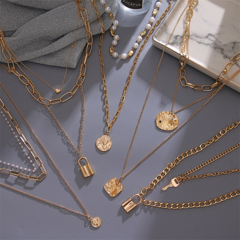 Vintage Multi Layered Women's Necklaces