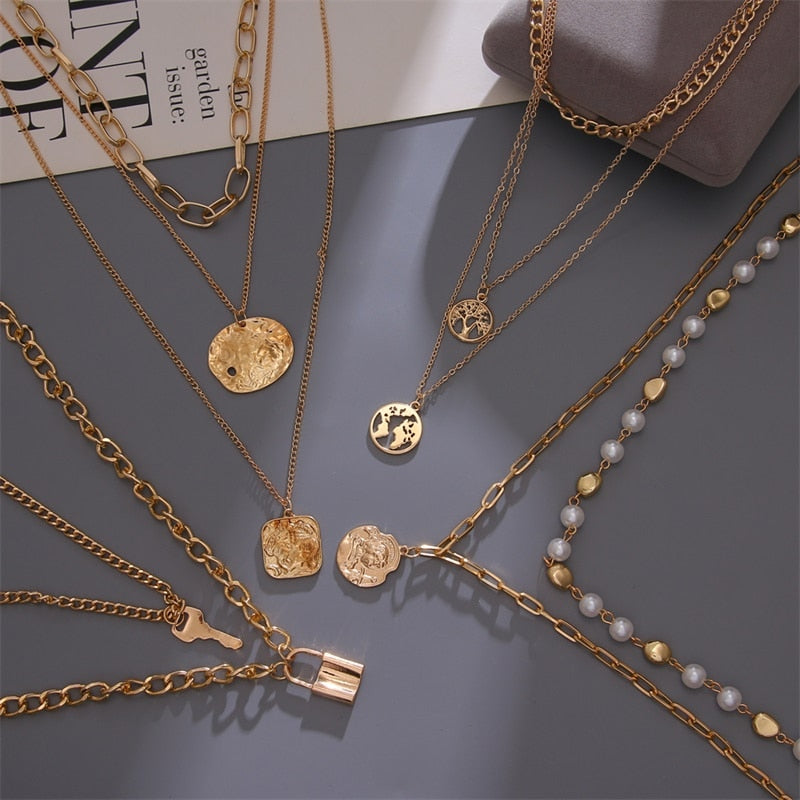 Vintage Multi Layered Women's Necklaces