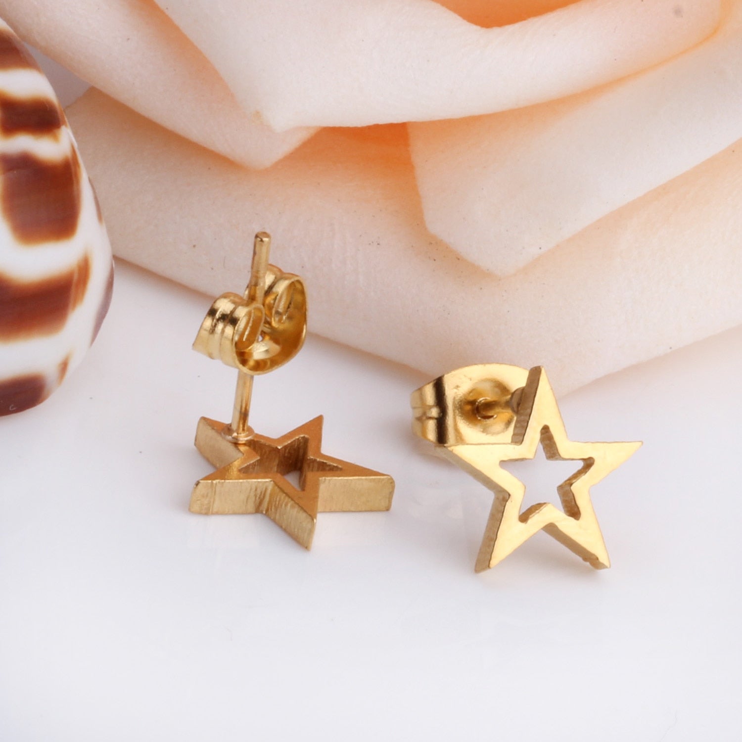 Girl Earrings Star/Love Letter/Stainless Steel Stud Earring