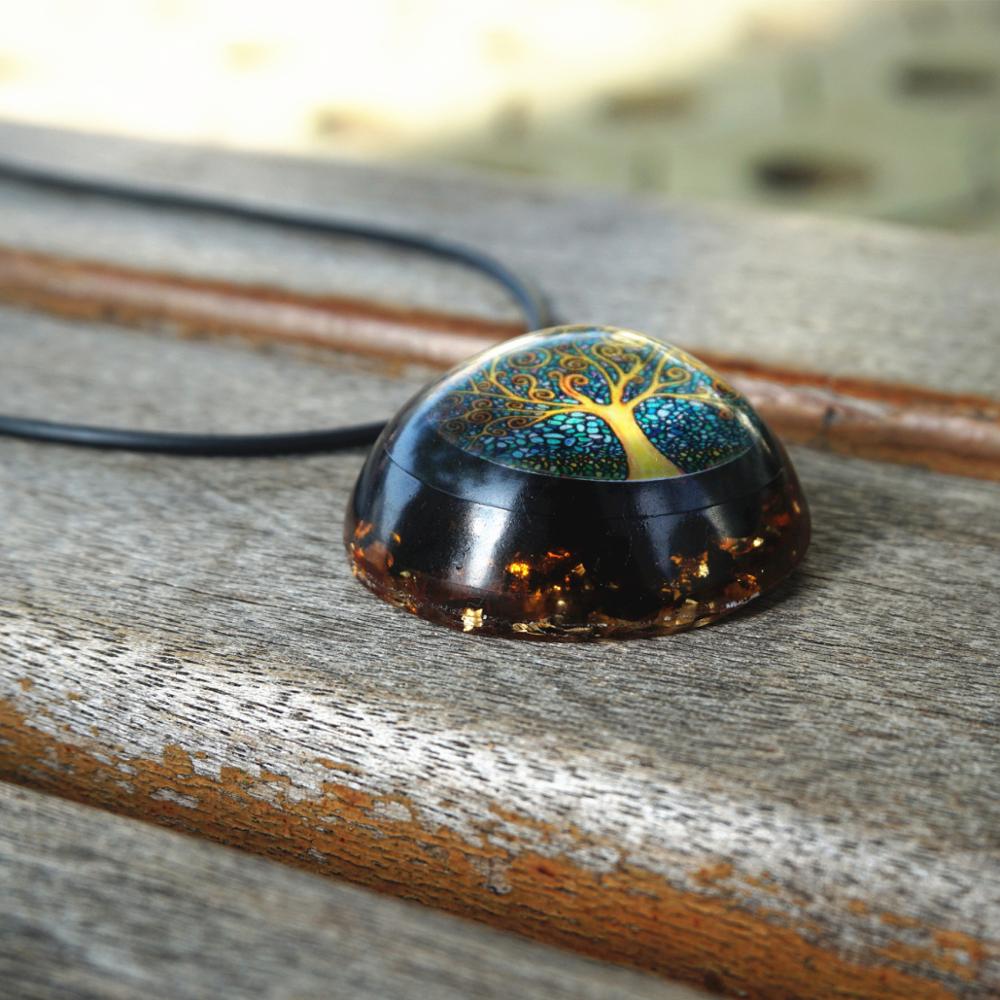 Black Tourmaline  EMF Protection Chakra Pendant