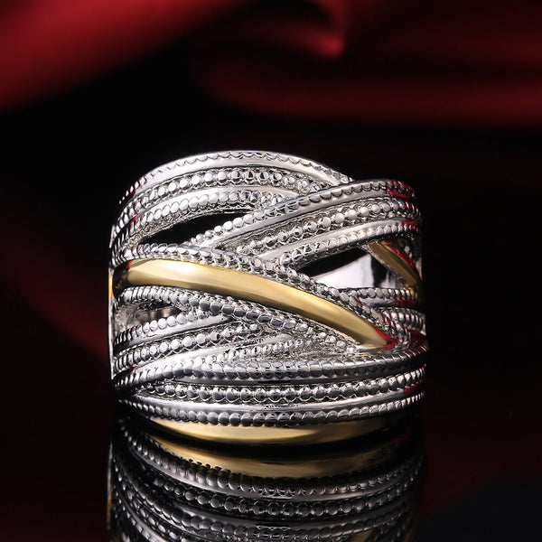 Hyperbole Cross Women Finger Ring Special-interest Female Wedding Ring