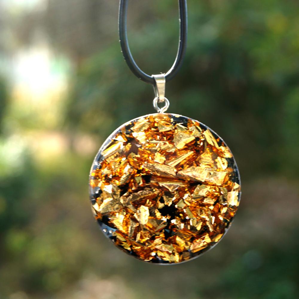 Black Tourmaline  EMF Protection  Orgonite Necklace