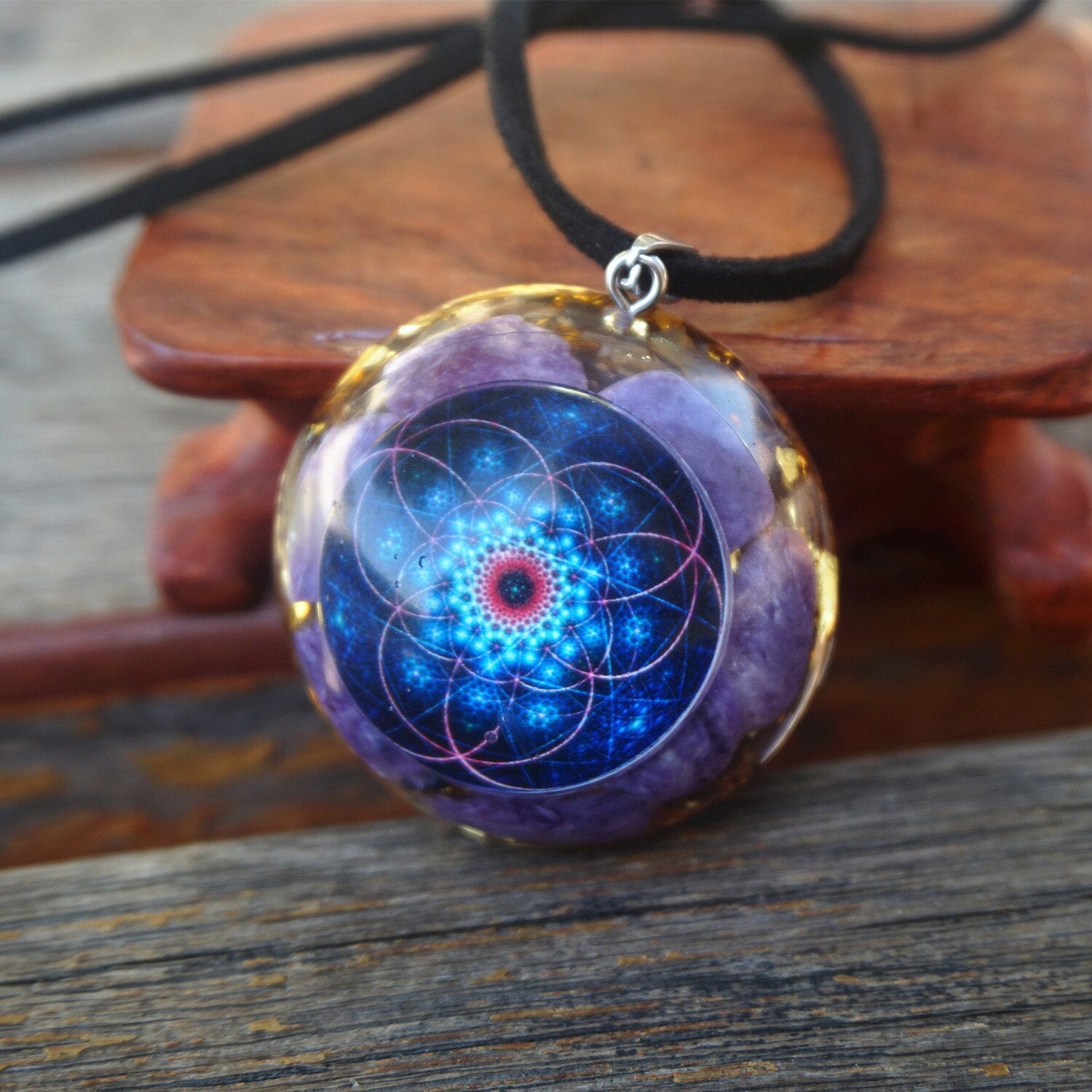 Charoite  EMF Protection  Reiki Meditation Orgonite Pendant