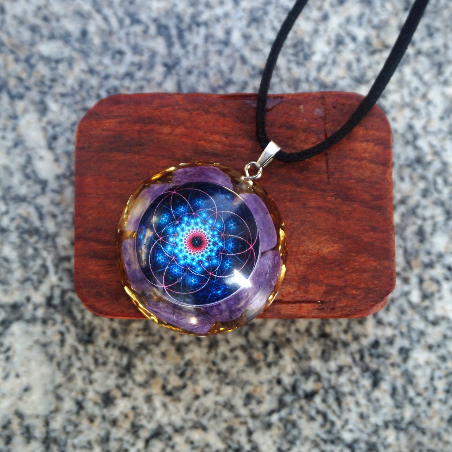 Charoite  EMF Protection  Reiki Meditation Orgonite Pendant