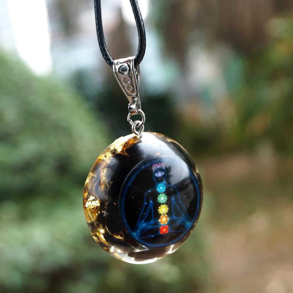 Obsidian  EMF Protection Orgonite Pendant