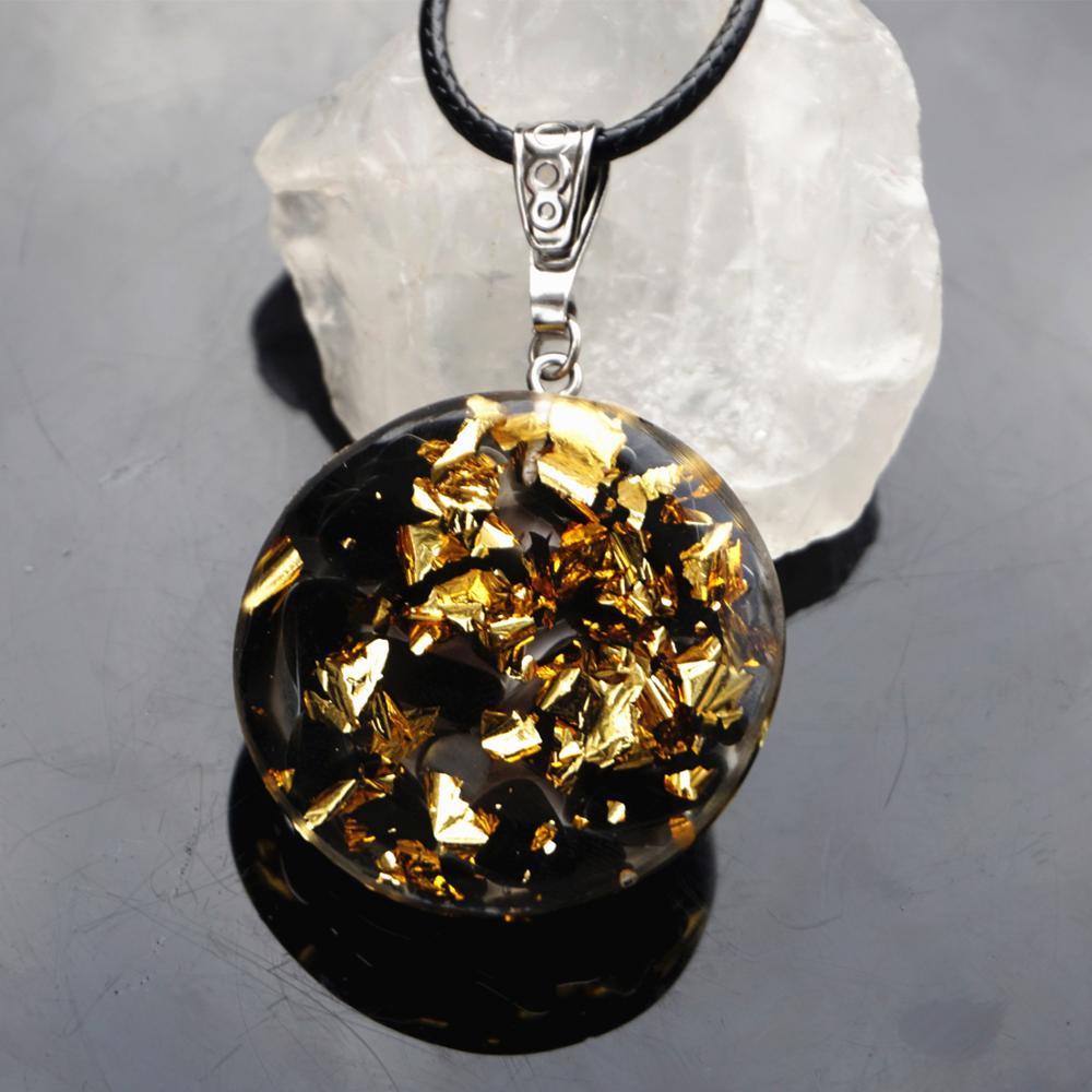 Obsidian  EMF Protection Orgonite Pendant
