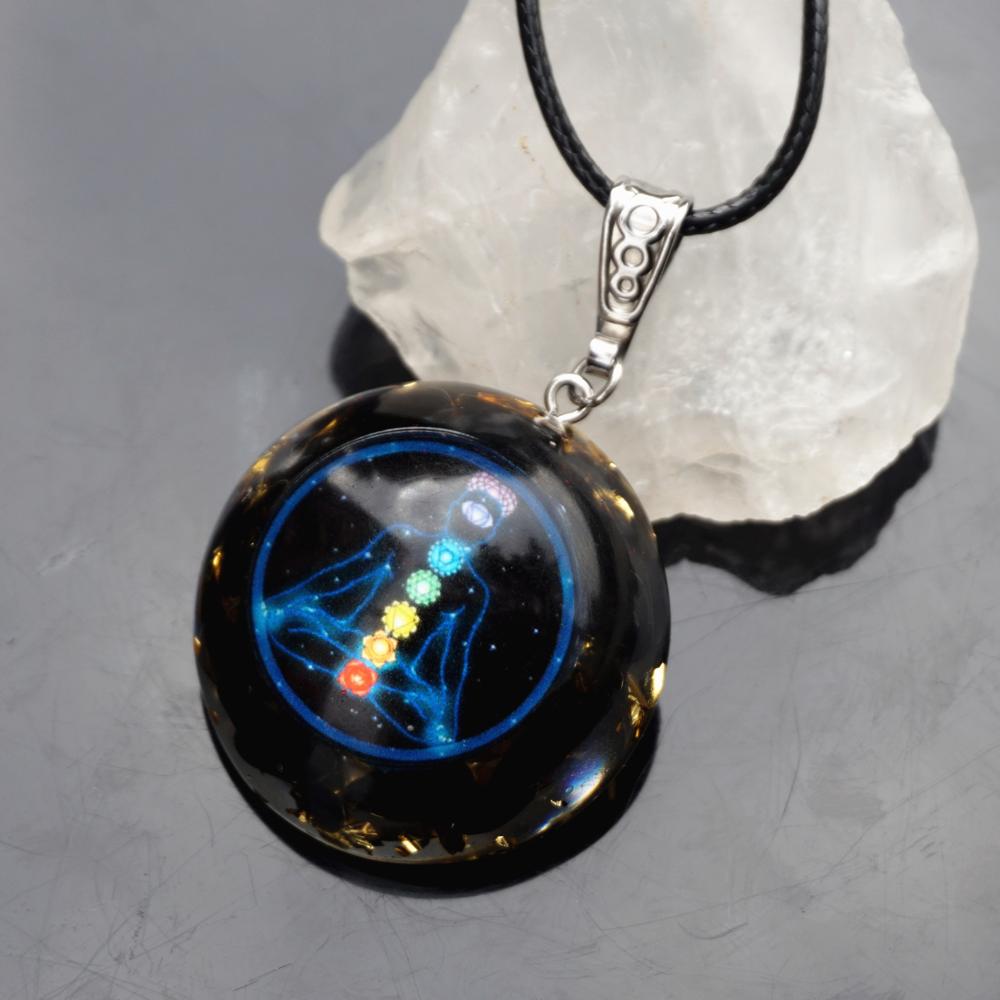 Obsidian  EMF Protection Orgonite Pendant