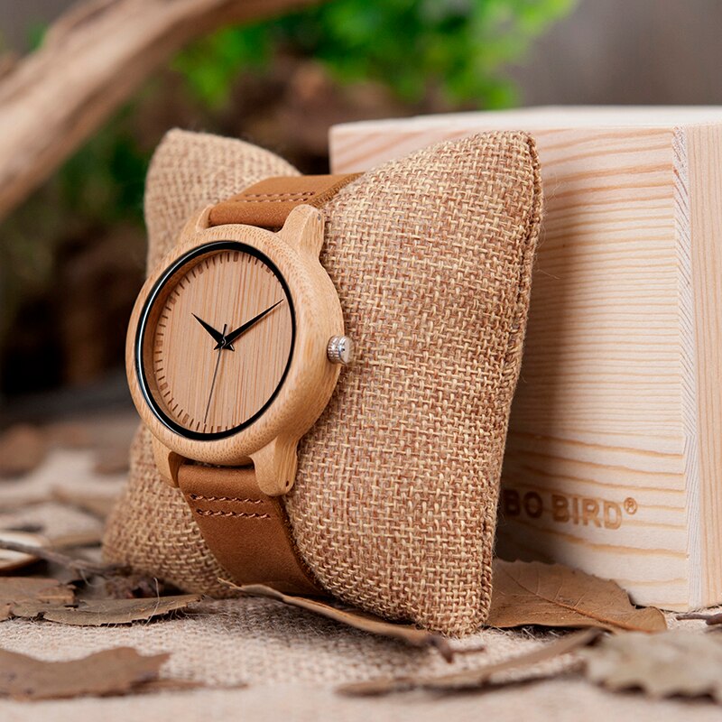 Quartz Watches Men Bamboo Wood Couple Wristwatches Gifts
