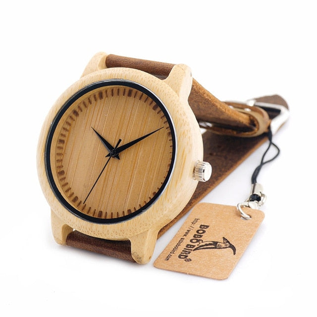 Quartz Watches Men Bamboo Wood Couple Wristwatches Gifts