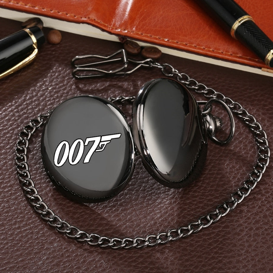 007 Pattern Quartz Pocket Watch