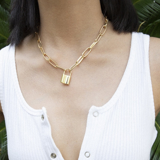 Mixed Linked Circle Necklaces