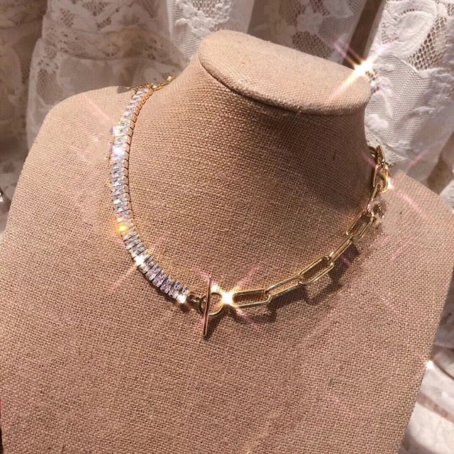 Mixed Linked Circle Necklaces