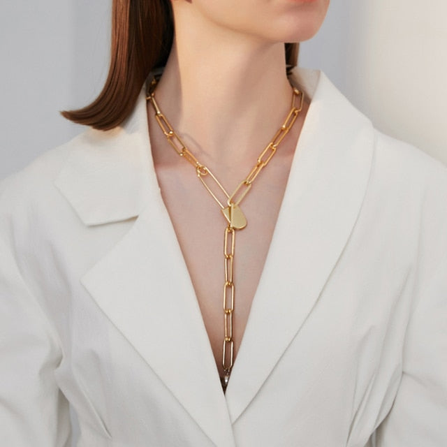 Mixed Linked Circle Necklaces