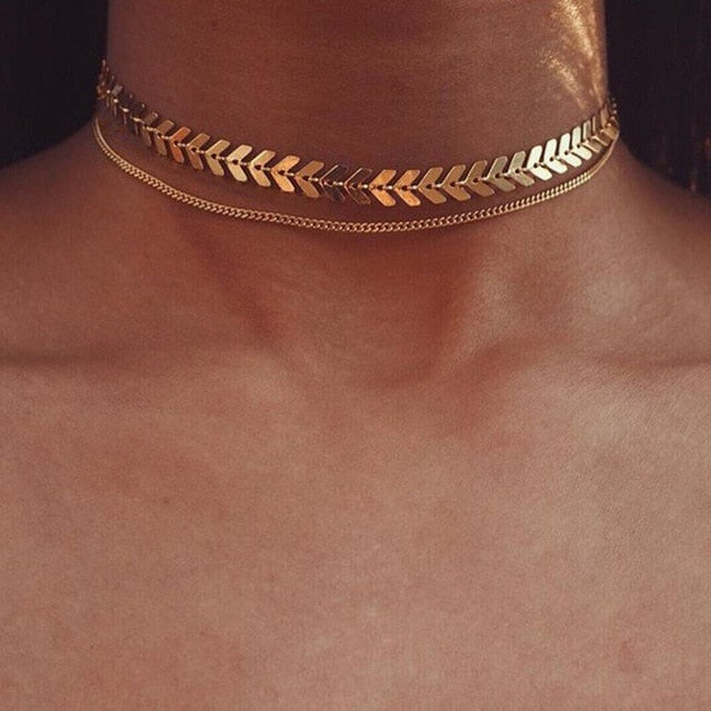 Dove Water Droplets Clavicle Chain Necklaces