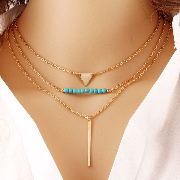Dove Water Droplets Clavicle Chain Necklaces