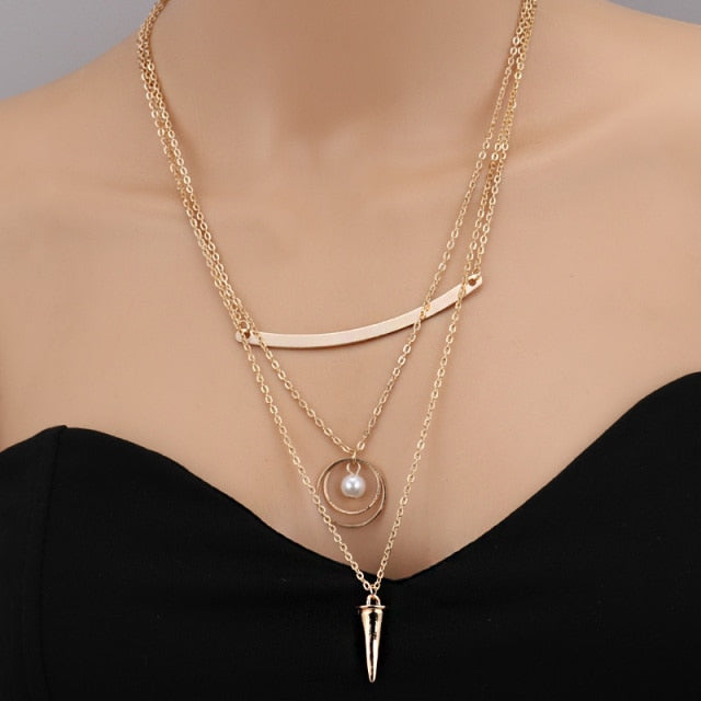 Dove Water Droplets Clavicle Chain Necklaces