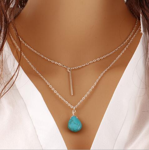 Dove Water Droplets Clavicle Chain Necklaces
