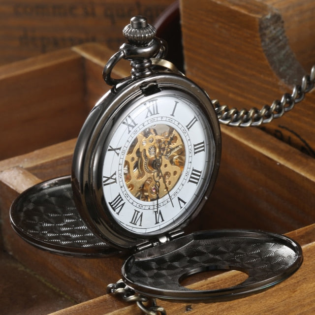 Vintage 2 Sides Open Case Mechanical Men's Watch