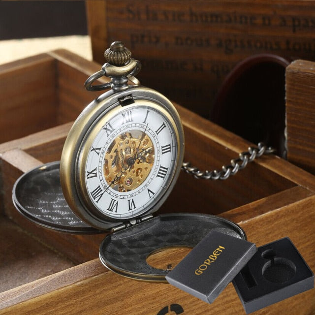 Vintage 2 Sides Open Case Mechanical Men's Watch