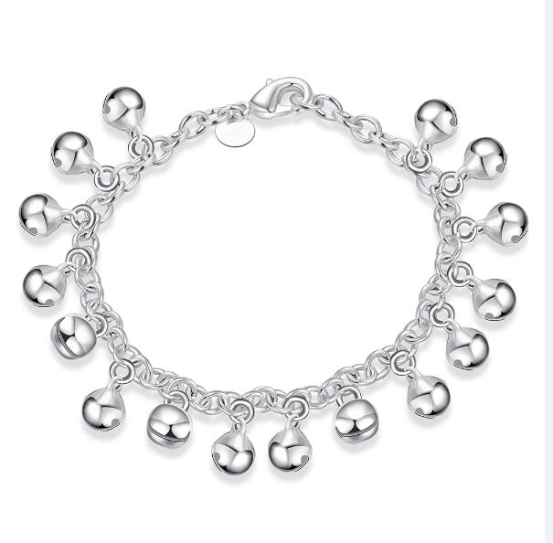 Charms beads Chain Beautiful bracelet silver color fashion for women