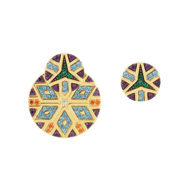 India Tribal Round Earrings