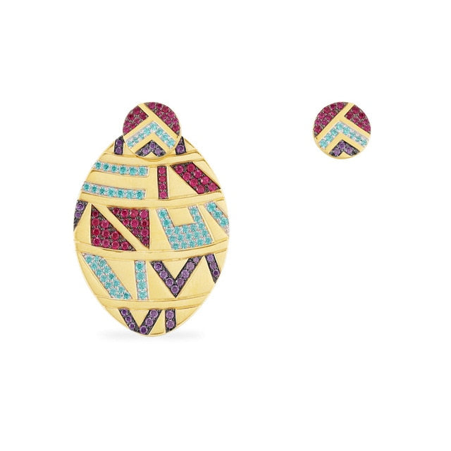 India Tribal Round Earrings