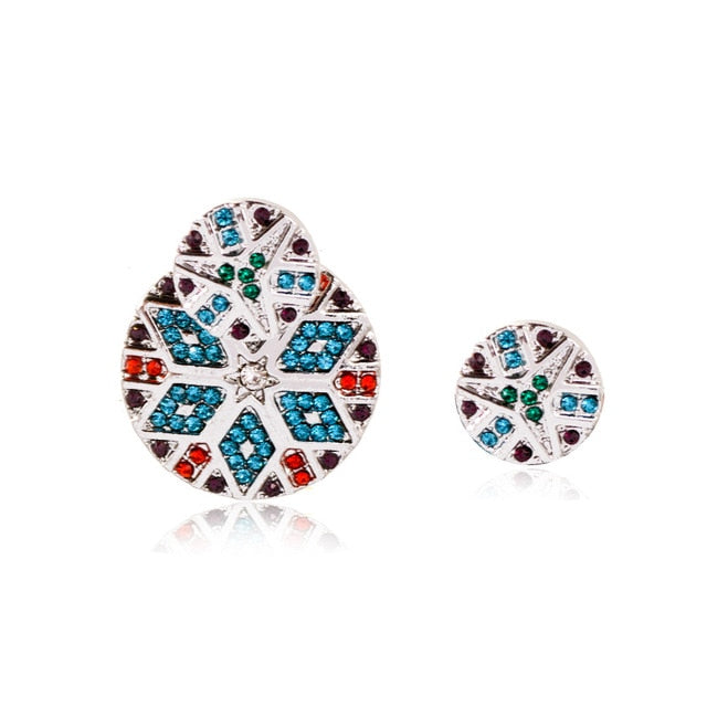 India Tribal Round Earrings