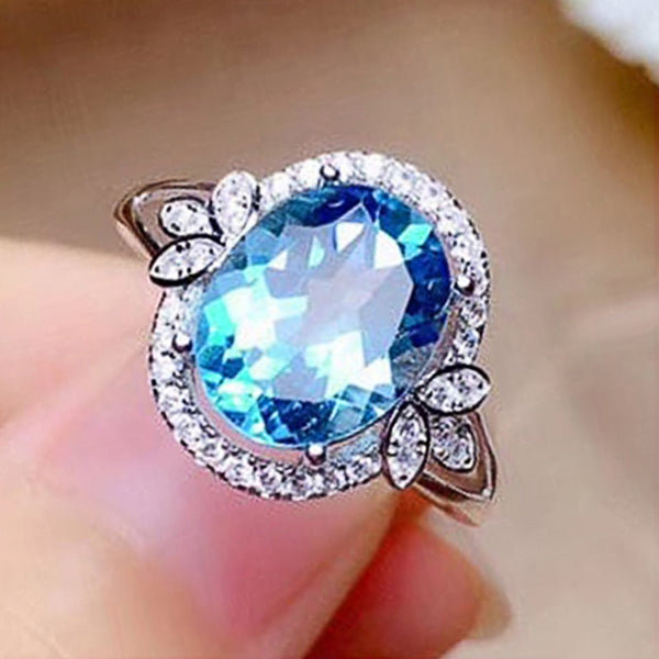 Romantic Round Shape Women Ring Brilliant CZ Stone Female Trendy Ring