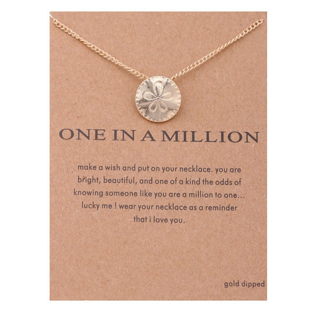 Clover Unicorn Luck Pendant Necklaces